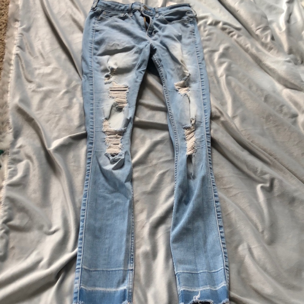 light ripped jeans